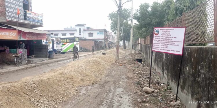 नेपालगञ्ज बसपार्कदेखि सुर्जीगाउँ जोड्ने सडक अस्फाल्ट पीच हुने