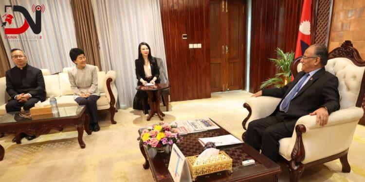 प्रधानमन्त्री दाहाल र चिनियाँ उपमन्त्रीबीच भेटवार्ता