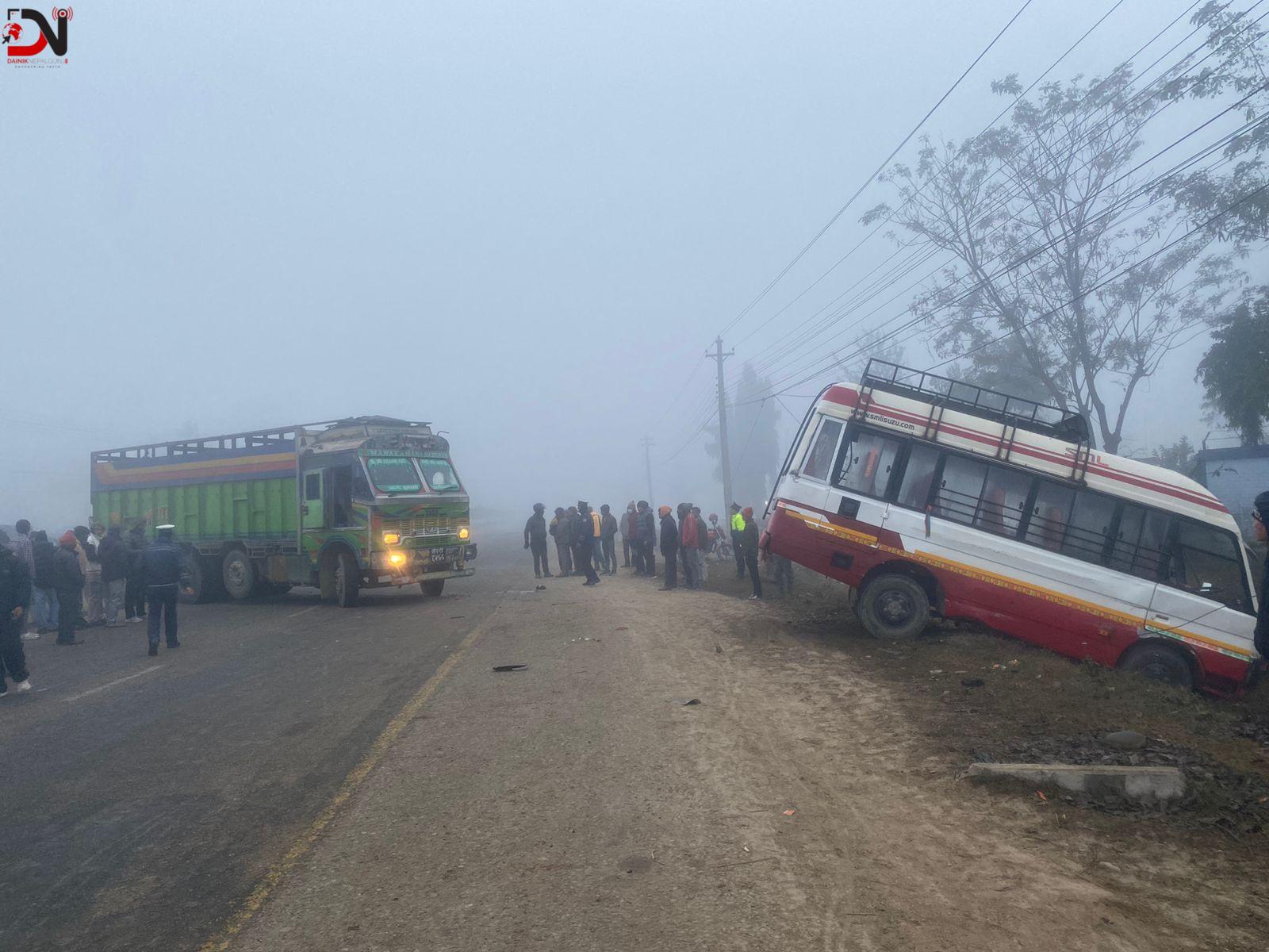 हवल्दारपुरमा सडक दुर्घटना हुँदा एकजनाको मृत्यु
