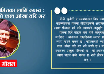 यातना पीडितका लागि न्याय : आकाशको फल आँखा तरि मर