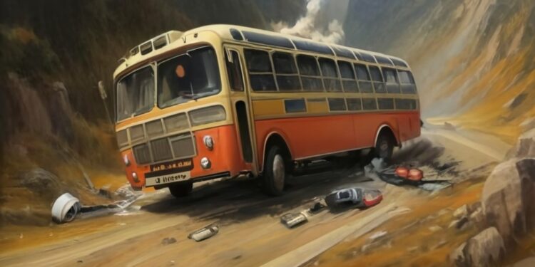 नेपालगन्जबाट काठमाडौंका लागि छुटेको बस दुर्घटना