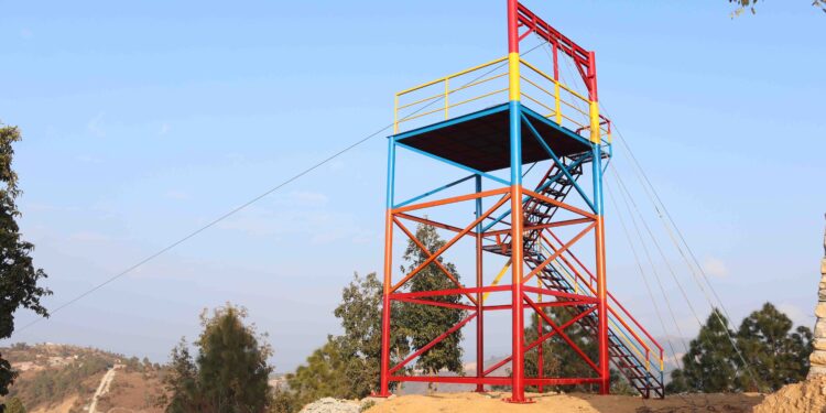 प्यूठानको मल्लरानीमा ‘जिपलाइन’