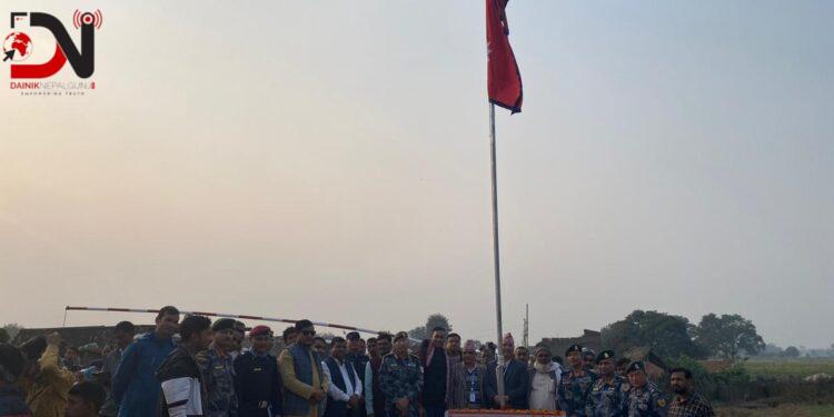 नेपाल–भारत सीमा नाका कटकुइयामा फहराइयो राष्ट्रिय झण्डा