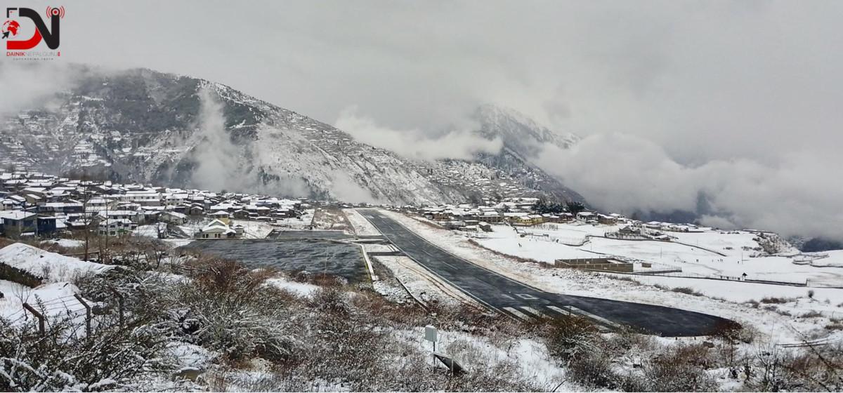 हुम्लामा पुनःहिमपात, हवाई सेवा अवरुद्ध