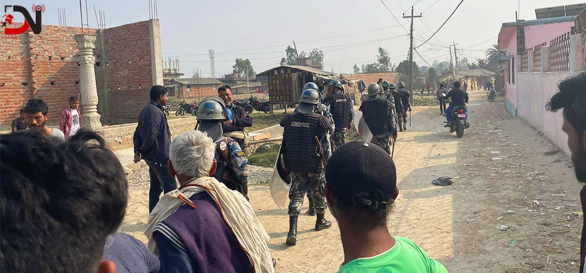 कलशयात्रामा दुई समुदायबीच झडप, स्थिति नियन्त्रणमा लिन हवाई फायर