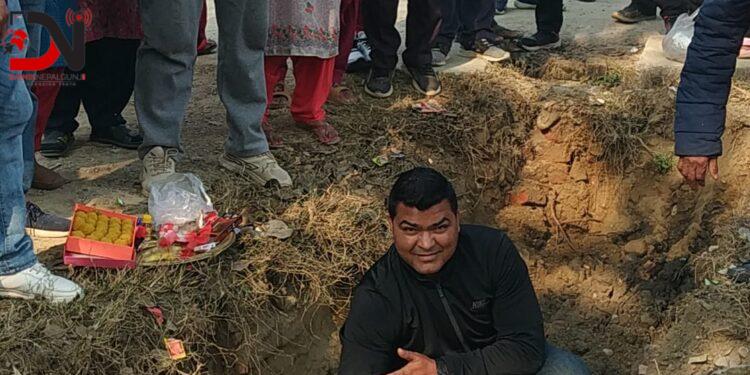 तेजनगरको सडक स्तरोन्नति हुँदै