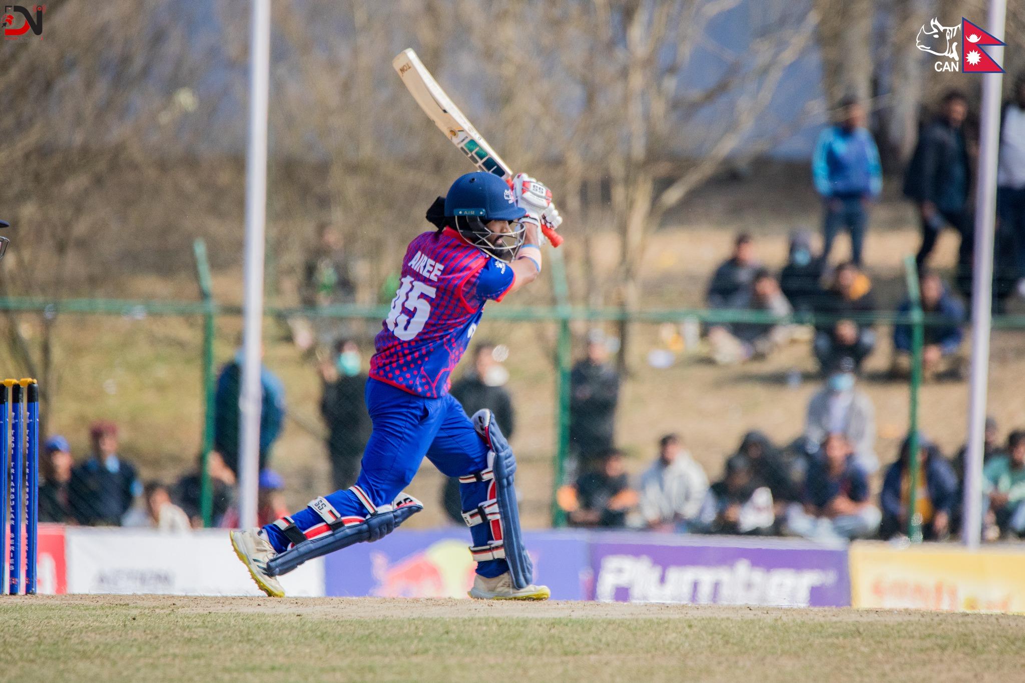 नेदरल्यान्ड्ससँग नेपालको २ रनको हार