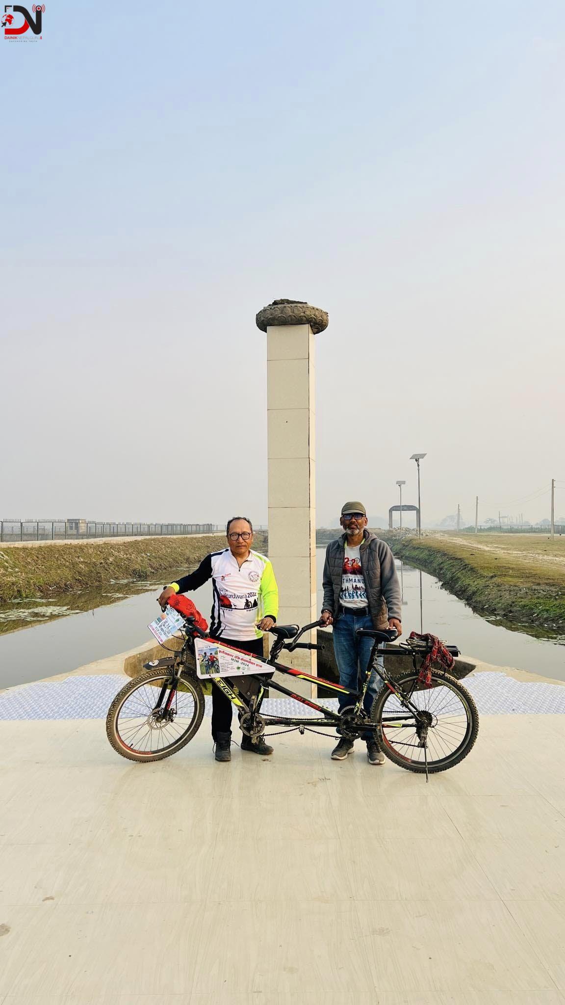 साइकलमै महाकाली-मेची यात्रा सम्पन्न