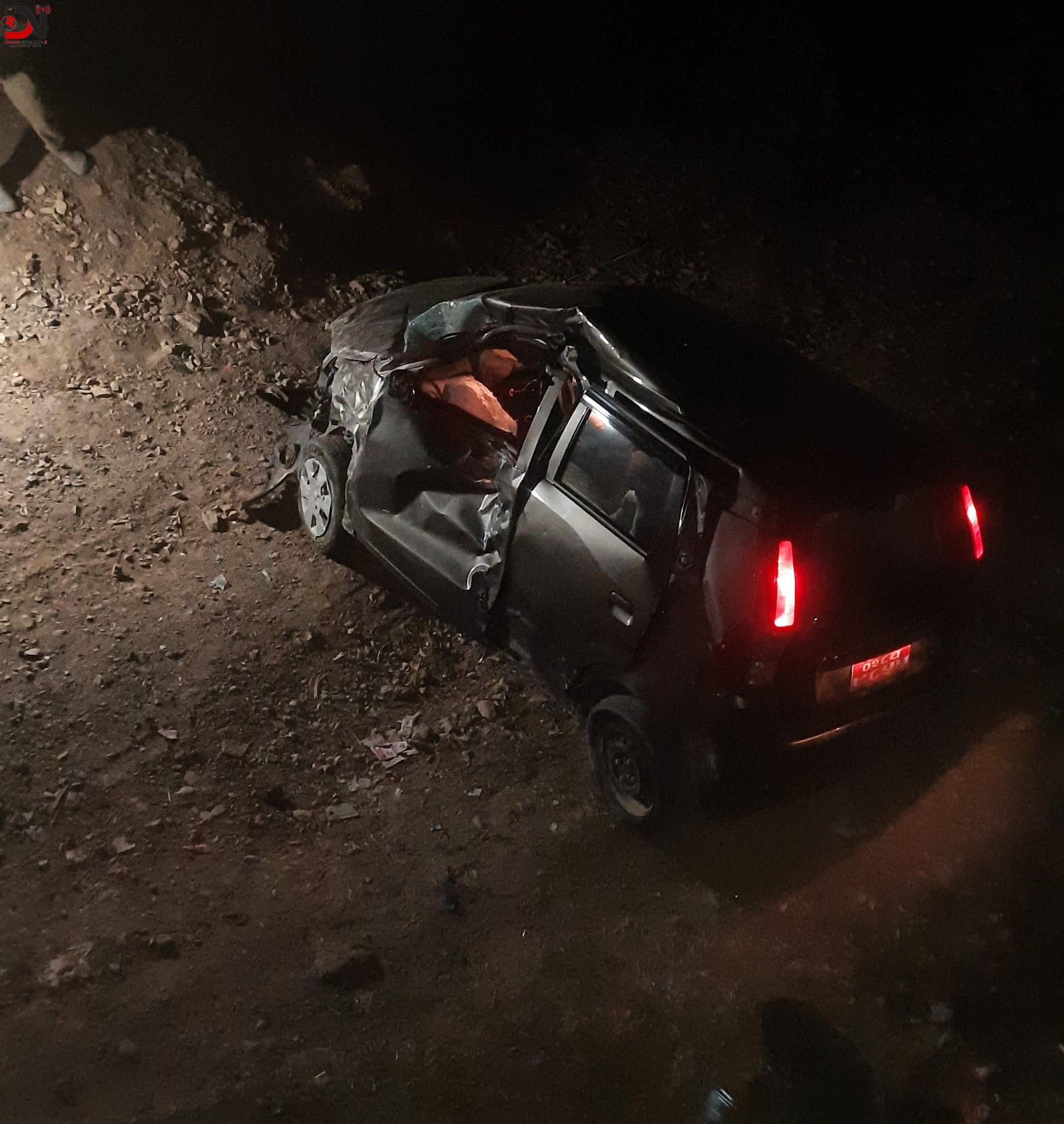 रक्सीले मातेर कार चलाउँदा खस्यो पुलबाट