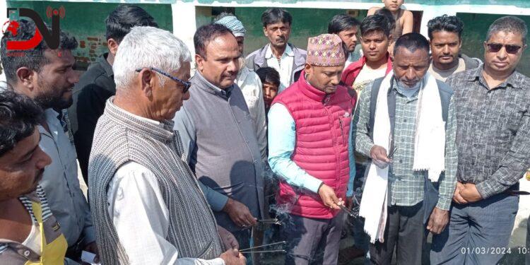 सडक बत्ती जडान तथा पीच सडक निर्माण कार्यको सुरुवात