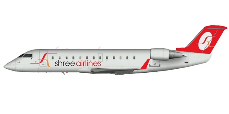 धनगढीमा श्री एयरलाइन्सको जहाजको अगाडीको चक्काको बेरिङ पड्कियो