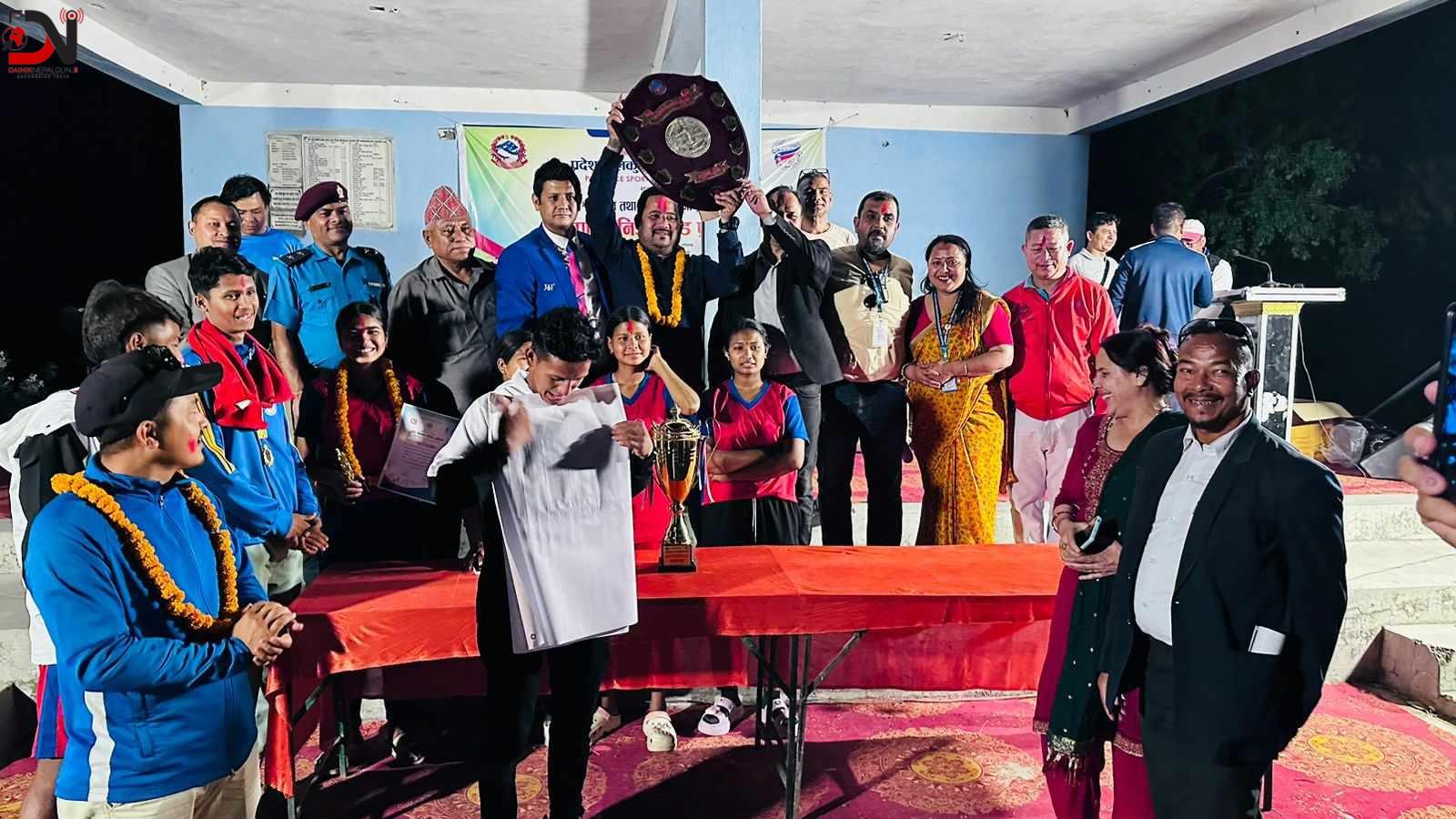 प्रदेश रनिङ्ग शिल्डमा बाँकेको कब्जा