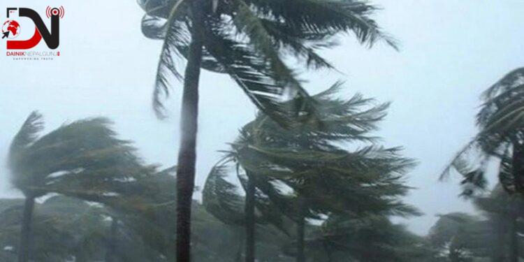 लुम्बिनीमा हुरीबतासको चेतावनी