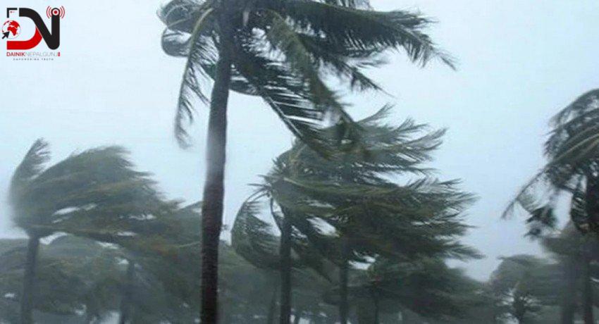 लुम्बिनीमा हुरीबतासको चेतावनी