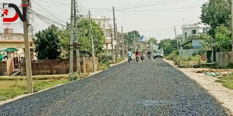 विशालनगर–जानकी सडक हुन थाल्यो कालोपत्रे