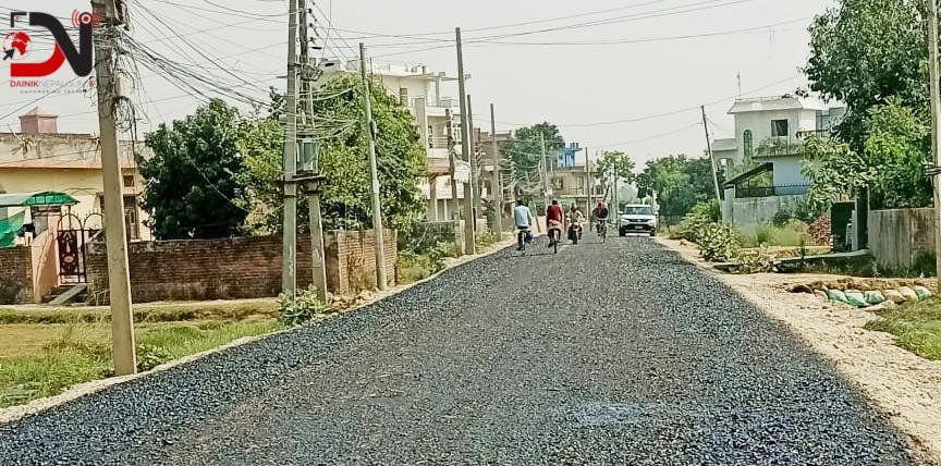 विशालनगर–जानकी सडक हुन थाल्यो कालोपत्रे