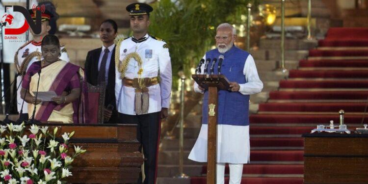 भाजपा नेता मोदीद्वारा प्रधानमन्त्री पदको सपथ