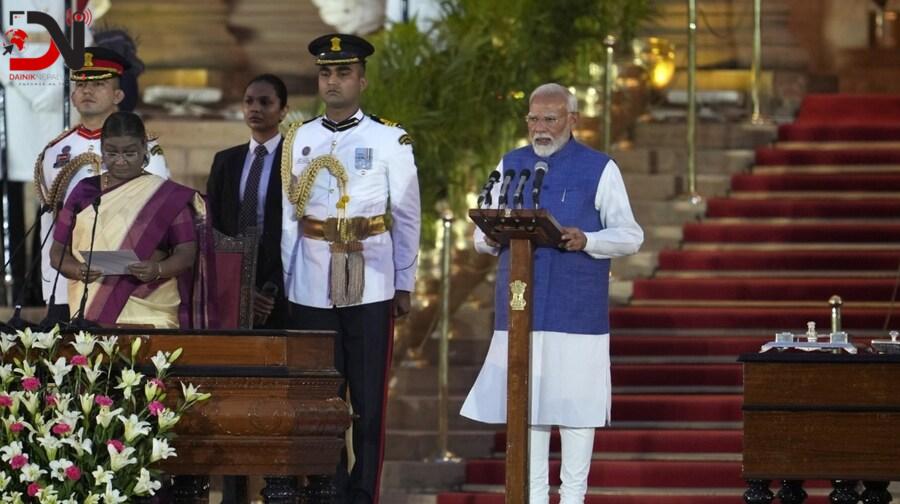 भाजपा नेता मोदीद्वारा प्रधानमन्त्री पदको सपथ