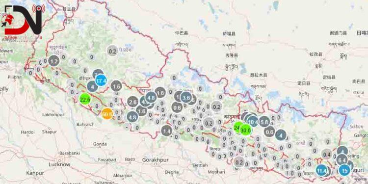 लुम्बिनी भारी वर्षाको चेतावनी