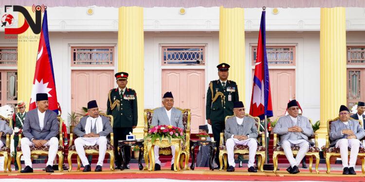 नवनियुक्त १९ मन्त्रीद्वारा शपथ ग्रहण