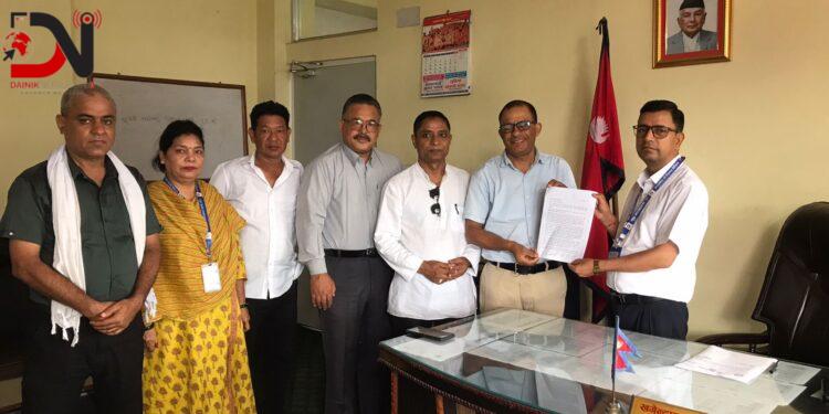 महाविहारको संरक्षण र व्यवस्थापनको लागि ज्ञापन