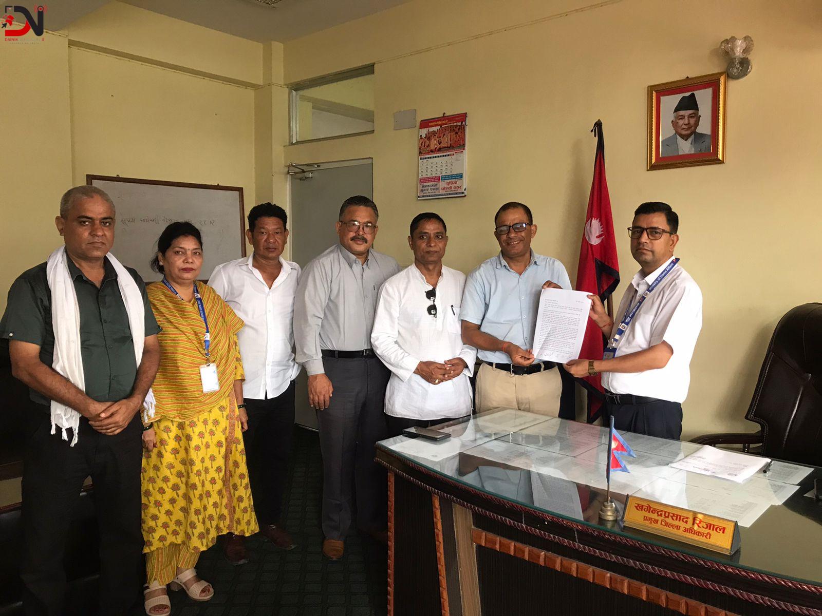 महाविहारको संरक्षण र व्यवस्थापनको लागि ज्ञापन