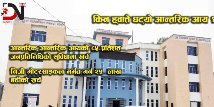 डुडुवामा मनपरी खर्चको चाङ्ग