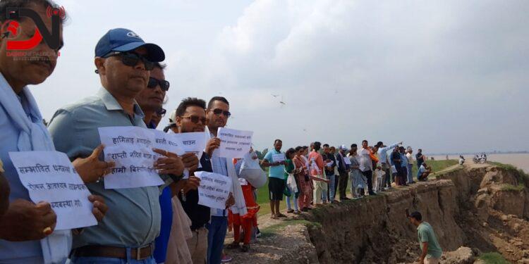 बस्ती जोगाइदिन नदी प्रभावित नागरिकको माग