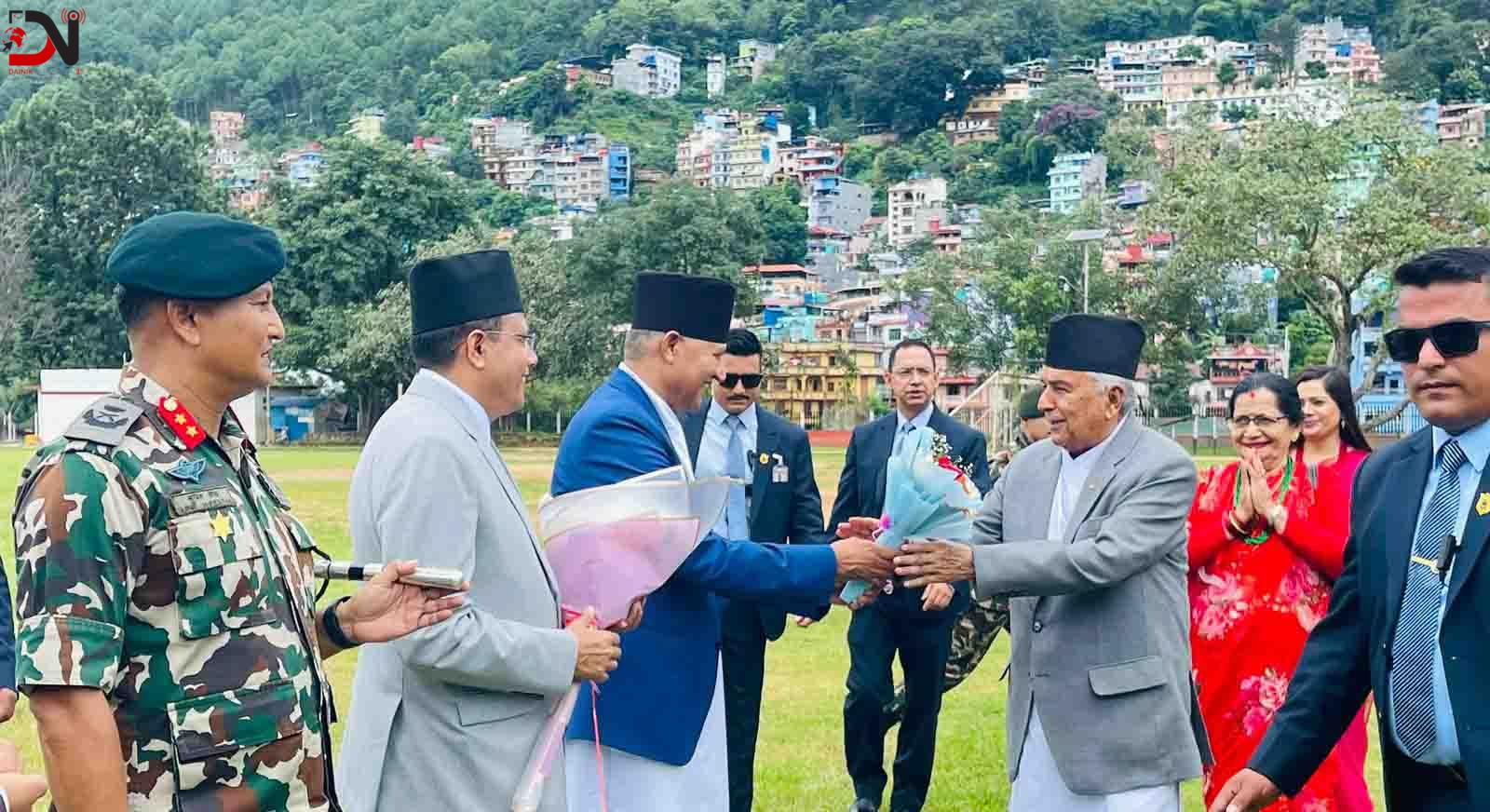 राष्ट्रपति पौडेल भगवती रथजात्रा अवलोकन गर्न पाल्पामा