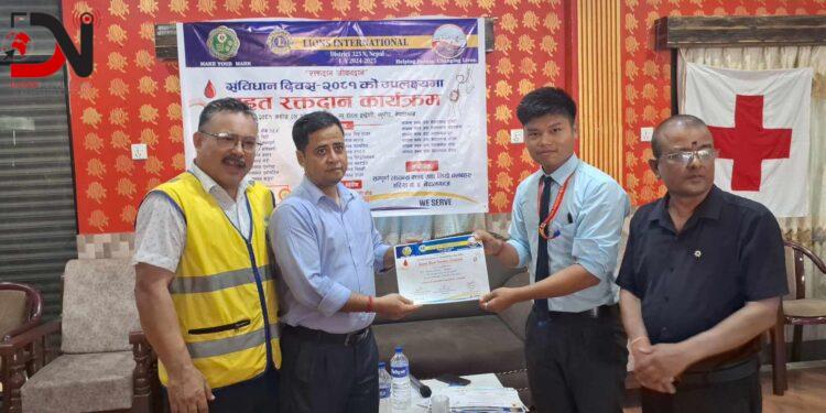 लायन्सद्वारा रक्तदान