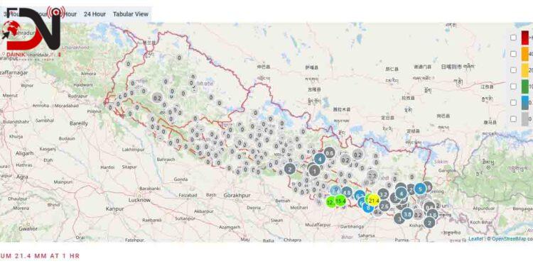 देशभर मनसुनी वायुको प्रभाव कायम
