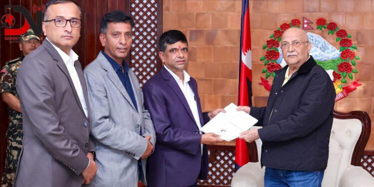 प्रधानमन्त्रीसमक्ष उद्योग तथा व्यवसायी महासङ्घको सुझाव