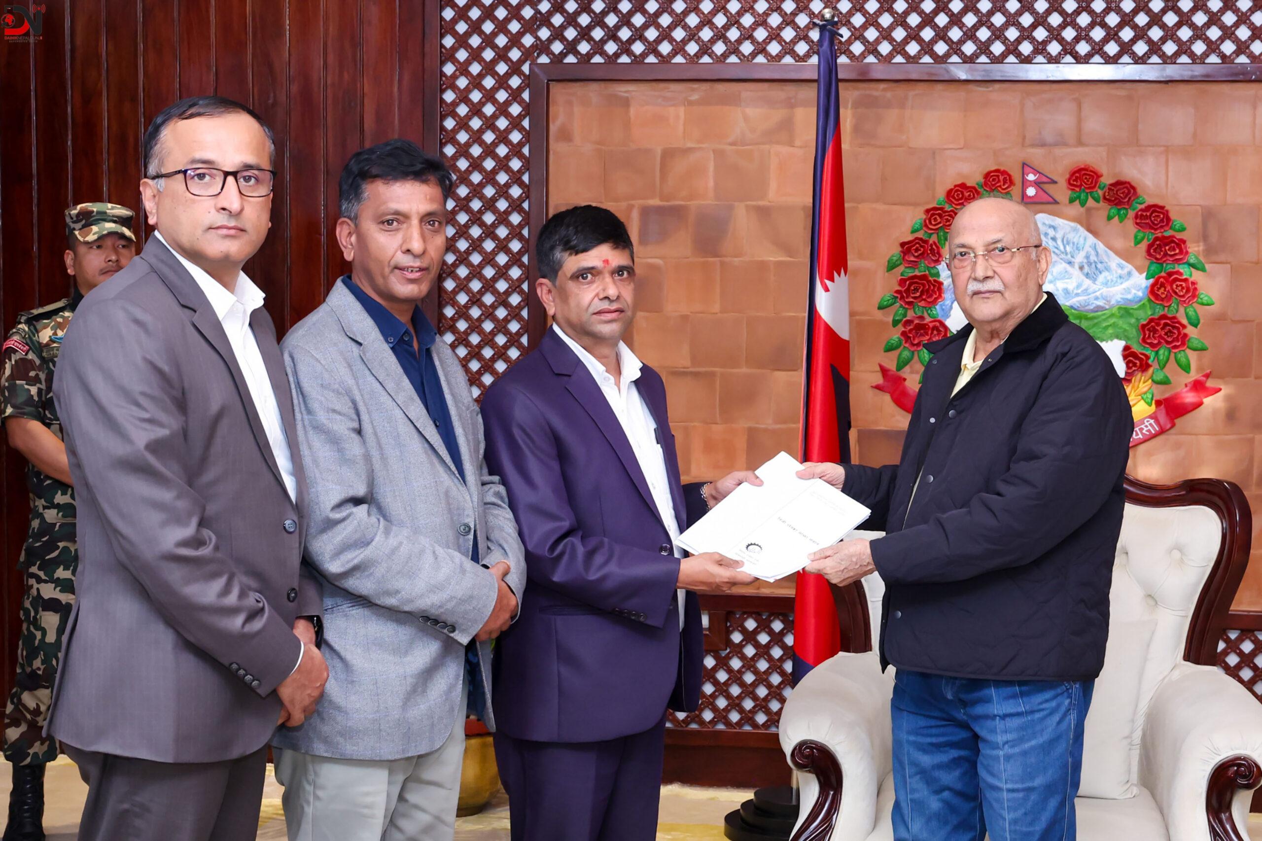 प्रधानमन्त्रीसमक्ष उद्योग तथा व्यवसायी महासङ्घको सुझाव