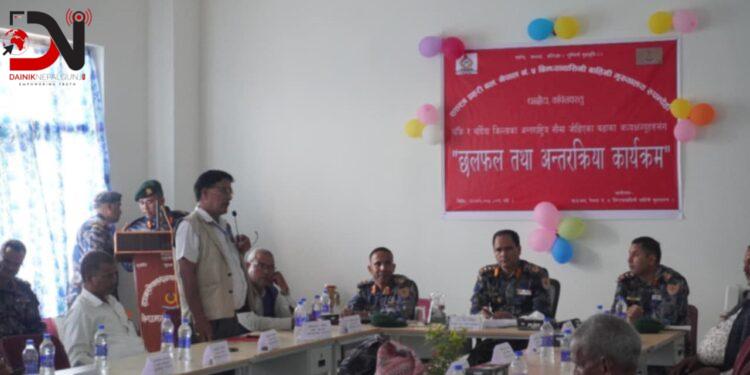 सीमाक्षेत्रका वडा अध्यक्षसंग सशस्त्र प्रहरीको छलफल