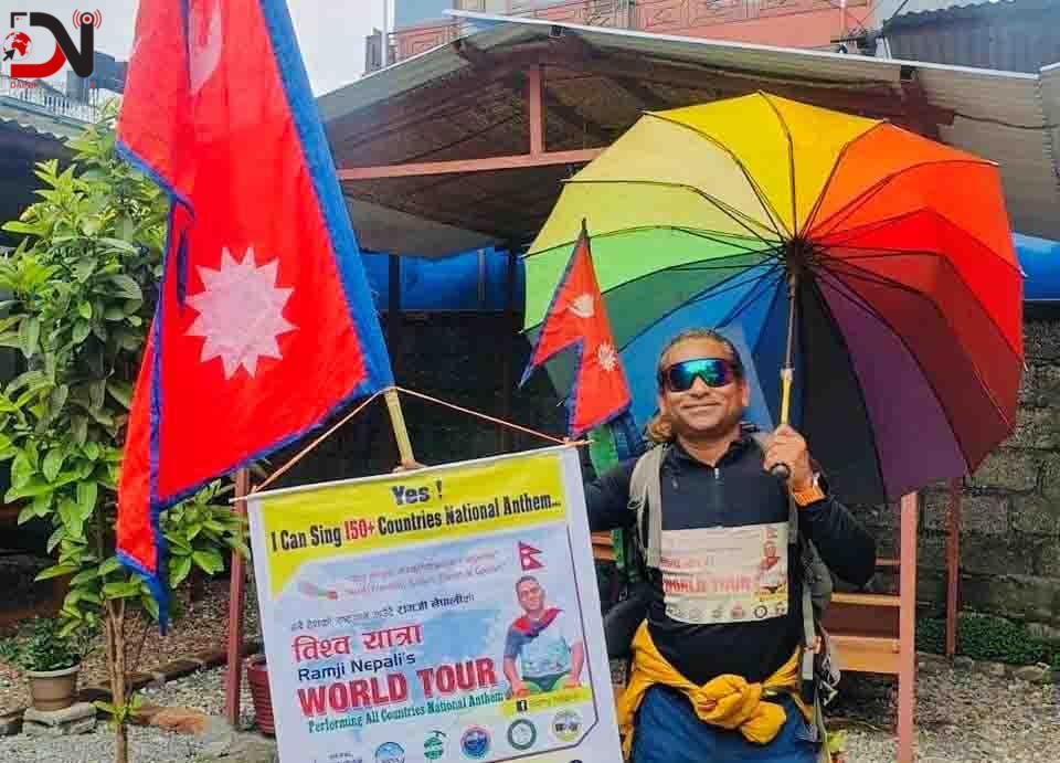 विश्वबन्धुत्वको सन्देश लिएर राष्ट्रगान यात्री नेपाली भारत यात्रामा