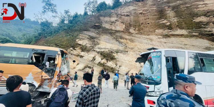 तनहुँ दुर्घटना : बाँकेका १२ सहित ३० घाइते