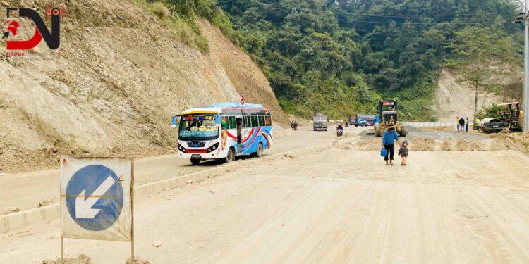 पोखरा–मुग्लिन सडक निर्माण कछुवा गतिमा