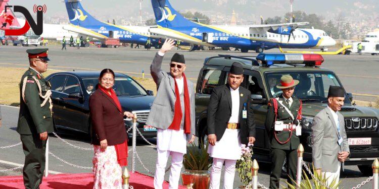 प्रधानमन्त्री ओली चीन प्रस्थान