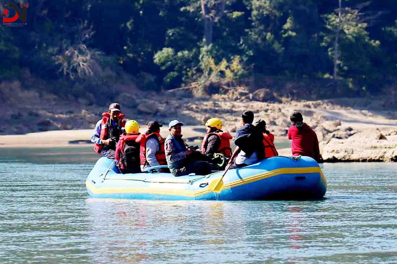 बाँकेको राप्ती नदीमा गोही गणना सुरु