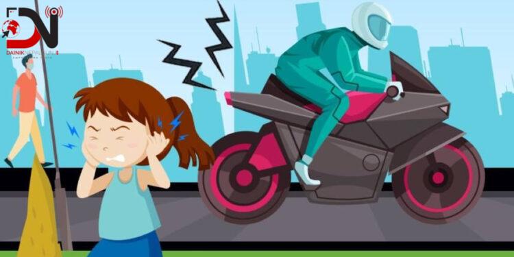ध्वनि प्रदुषण गर्ने १६ मोटरसाइकल कारबाहीमा
