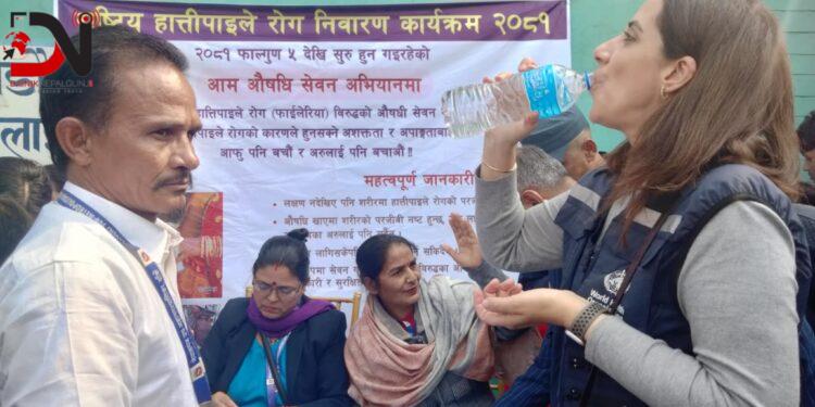 नेपालगञ्जमा हात्तीपाइलेविरुद्धको औषधि सेवन सुरु
