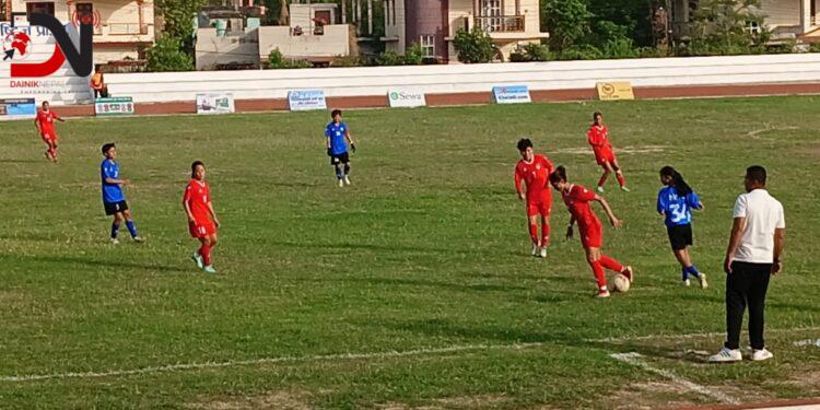 लुम्बिनी कप महिला फुटबलः फाइनलमा प्रहरी