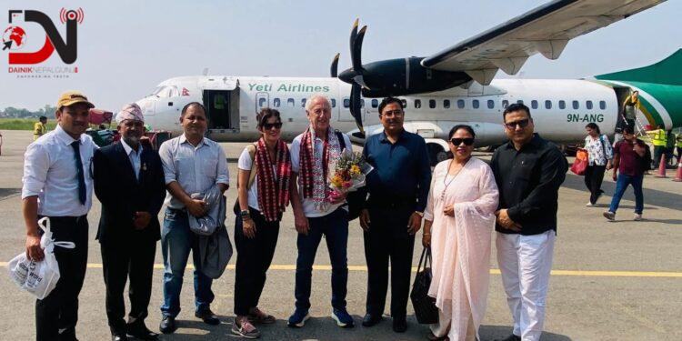 नेपालगन्ज आइपुगे एम्स अध्यक्ष पाको बोराओ