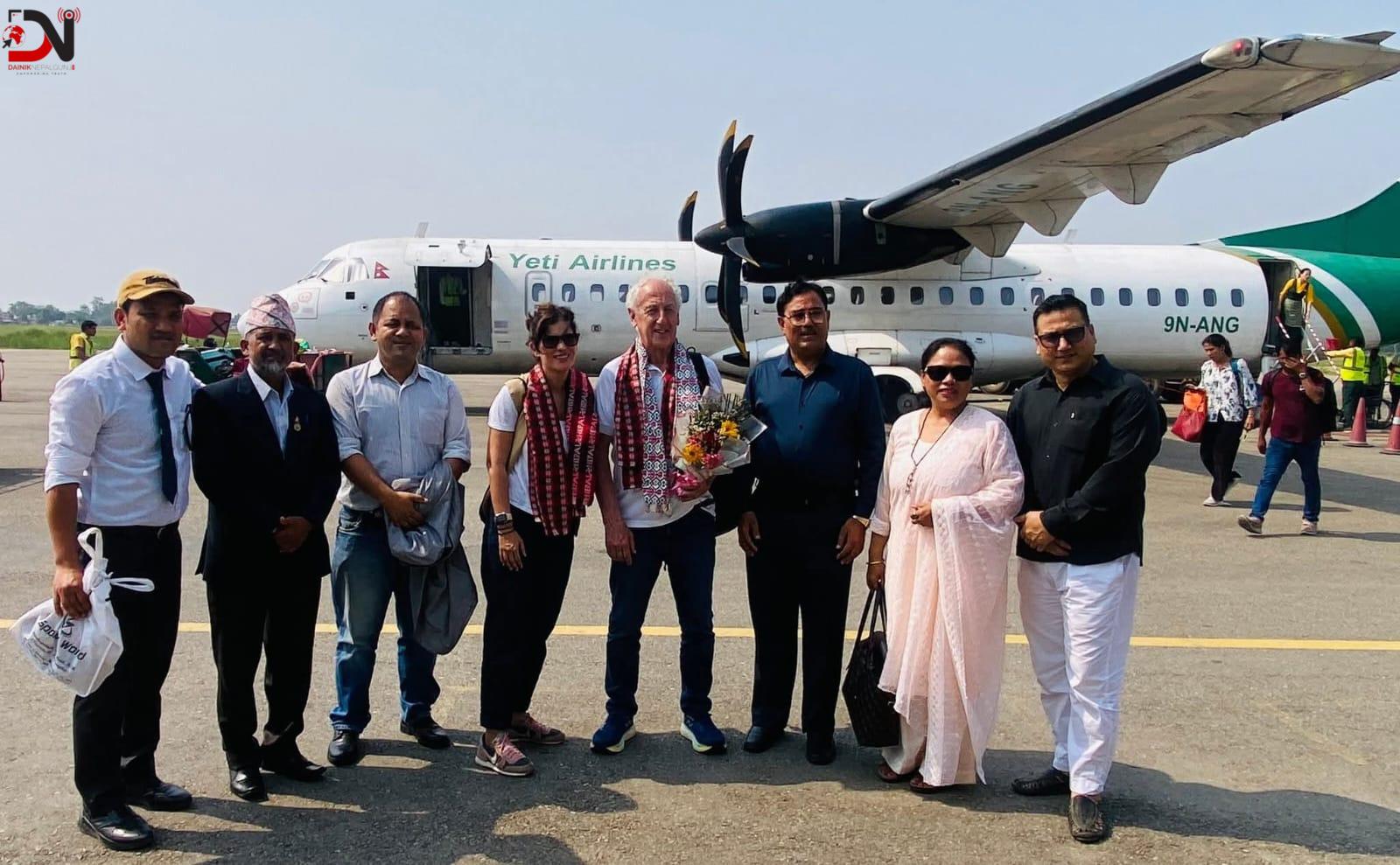 नेपालगन्ज आइपुगे एम्स अध्यक्ष पाको बोराओ