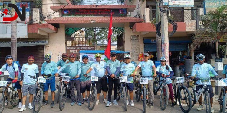 बिश्व वातावरण दिवस २०२५ को अवसरमा नेपालगन्जमा साइकल र्याली सम्पन्न
