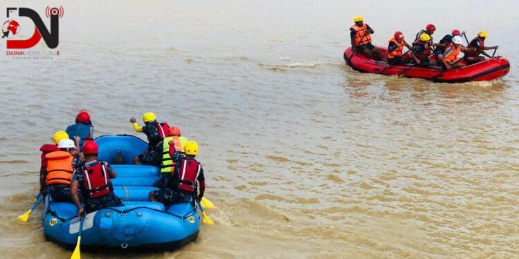 बाँकेमा विपद् पूर्वतयारी, राप्तीमा कृत्रिम अभ्यास