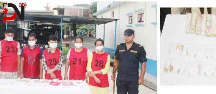 पन्ध्र तोलाभन्दा बढी सुनका गहनासहित कोहलपुुरबाट छ जना पक्राउ