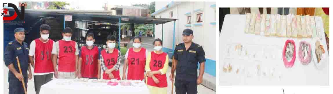 पन्ध्र तोलाभन्दा बढी सुनका गहनासहित कोहलपुुरबाट छ जना पक्राउ