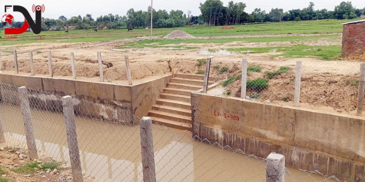 सिक्टा सिँचाइः पश्चिमी मूल नहरको छैटौँ शाखा नहर निर्माण सम्पन्न