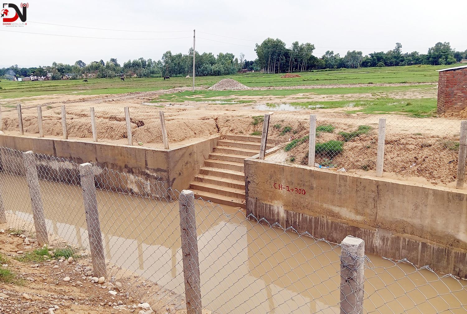 सिक्टा सिँचाइः पश्चिमी मूल नहरको छैटौँ शाखा नहर निर्माण सम्पन्न